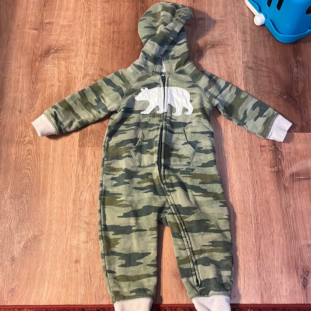 Hatley Heritage Camo fleece Bodysuit
